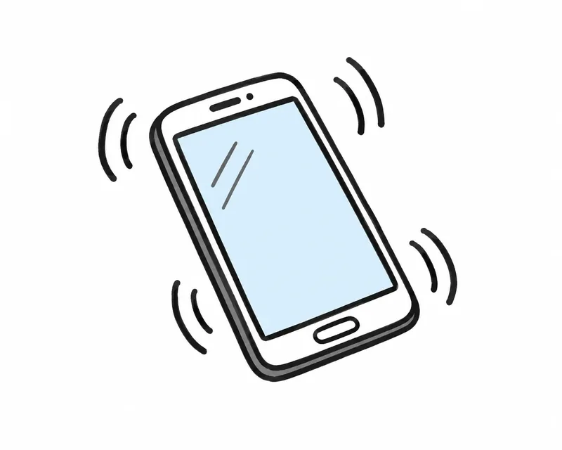 Illustration of a mobile phone ringing — a call from a prospective patient